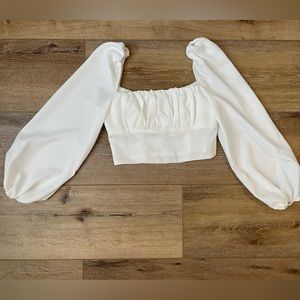 White Princess Polly crop top